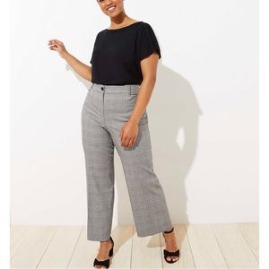 NWT Loft Plus Gray plaid trousers!